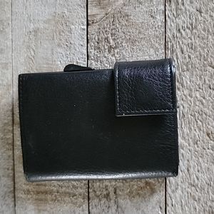 NWOT,Rare Men's Leather Weekend/Vacation Wallet w/ push up Card Holder, Black